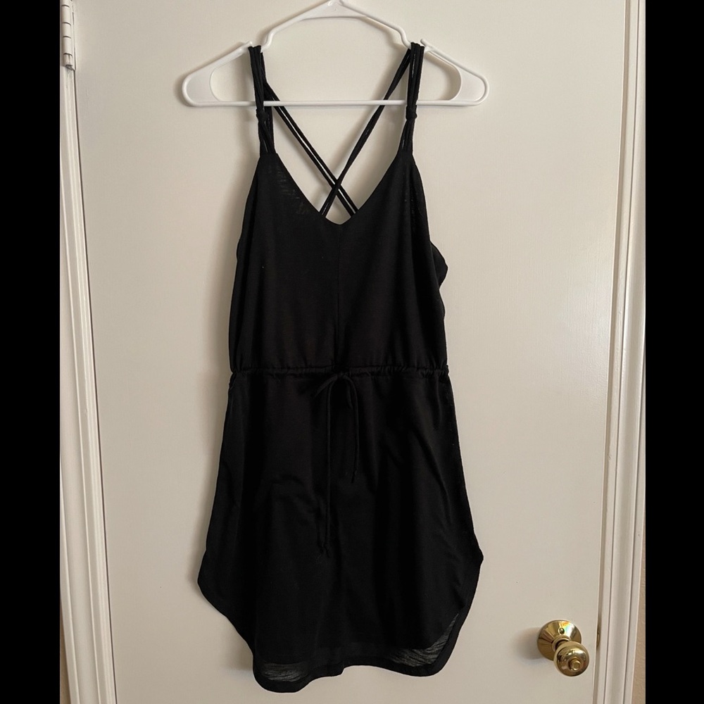 Black sheer bathing suit cover